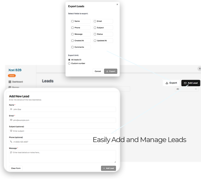 b2b commerce made lead management easy